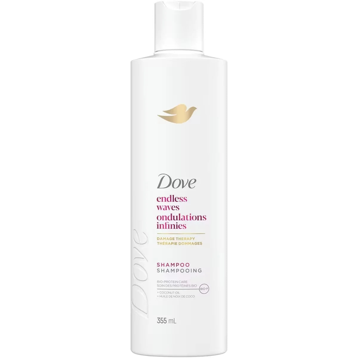 Dove Endless Waves Shampoo for Wavy Hair, with Liquid Bio-Protein Care technology, 355 ML front package