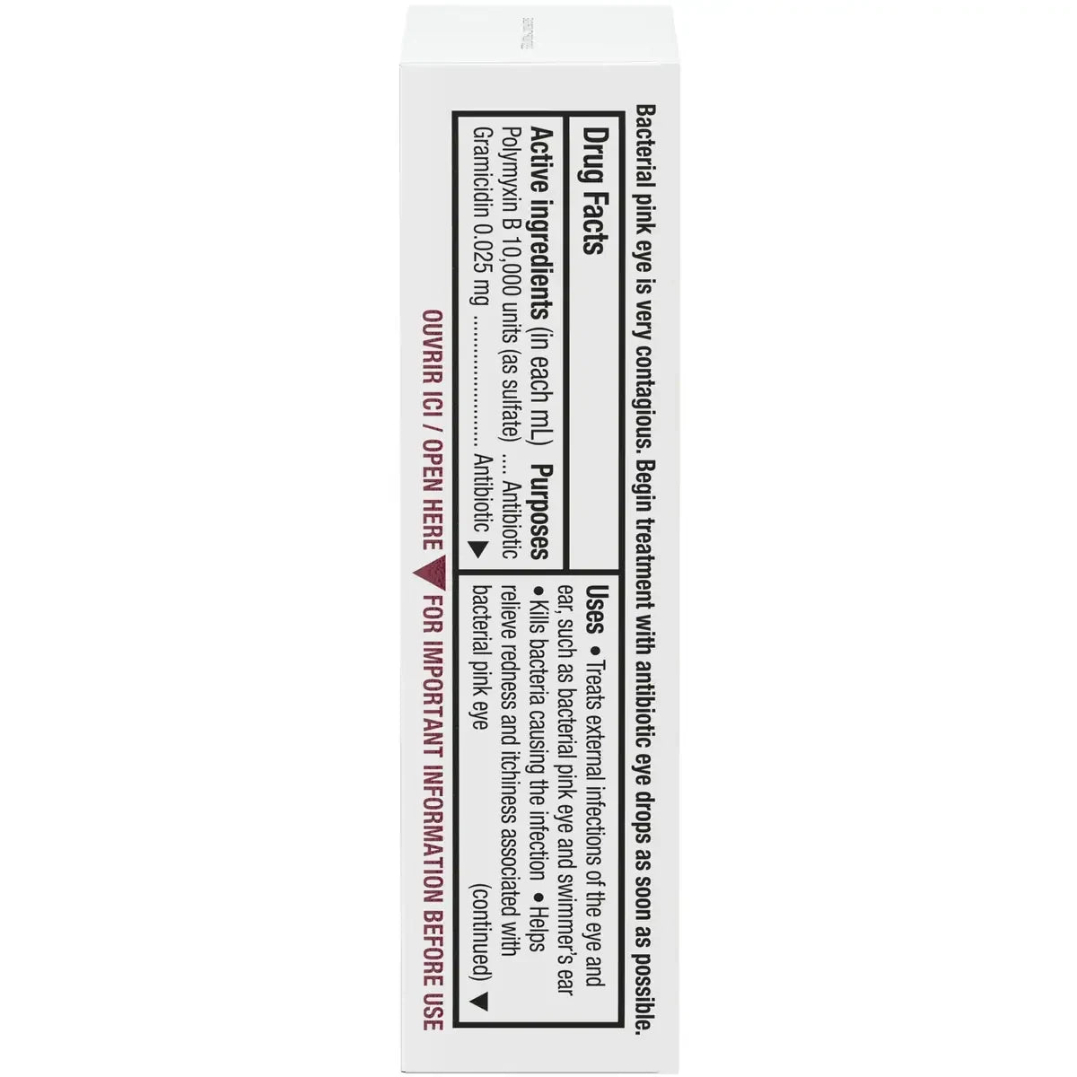 Polysporin Antibiotic Eye & Ear Drops, 15mL product detail