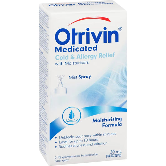 Otrivin Medicated Cold & Allergy Relief W/Moisturizers Spray product detail
