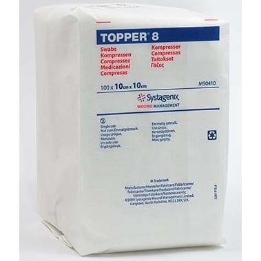 Gauze Sponge Topper Nu-Gauze Non Woven Non Sterile 4 Ply for Pets Pack of 100 Units 10 cm x 10 cm - Default Title - product image 1