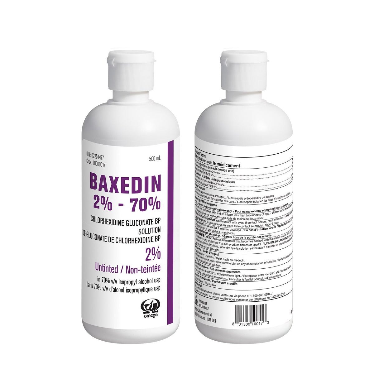 Baxedin 2% Alcohol 70% for Pets 500 mL Bottle - Default Title - product image 1