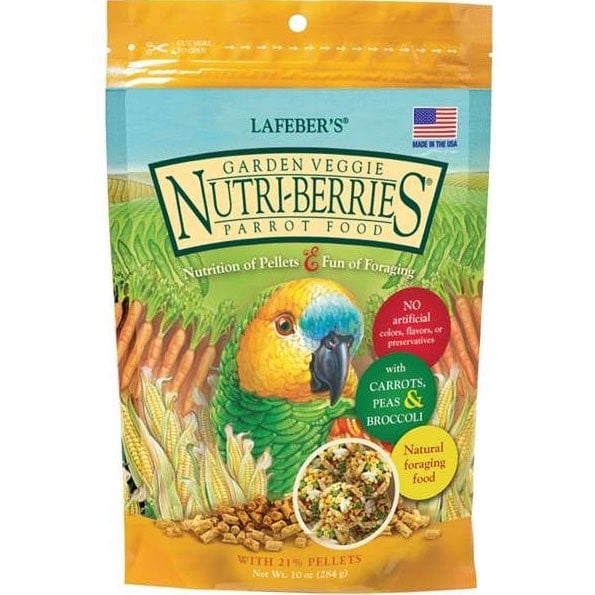 Nutri-Berries Garden Veggies Parrot Food for Small Pets and Birds 284 g Bag - Default Title - product image 1
