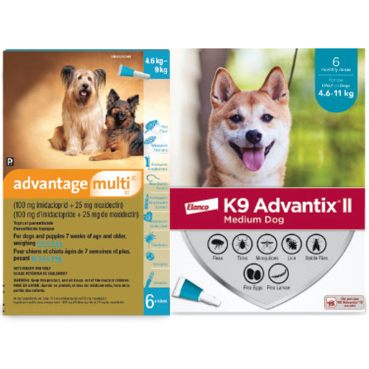 Multi-Duo for Dogs, 4.6 - 9 kg (Aqua), 6 + 6 Tubes