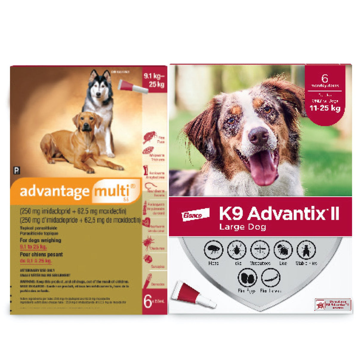 Multi-Duo for Dogs, 11 - 25 kg (Red), 6 + 6 Tubes
