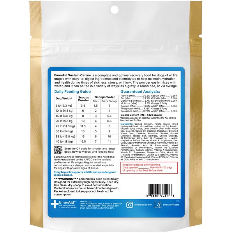 EmerAid Sustain HDN for Dogs 100 g Pouch - Default Title - product image 2