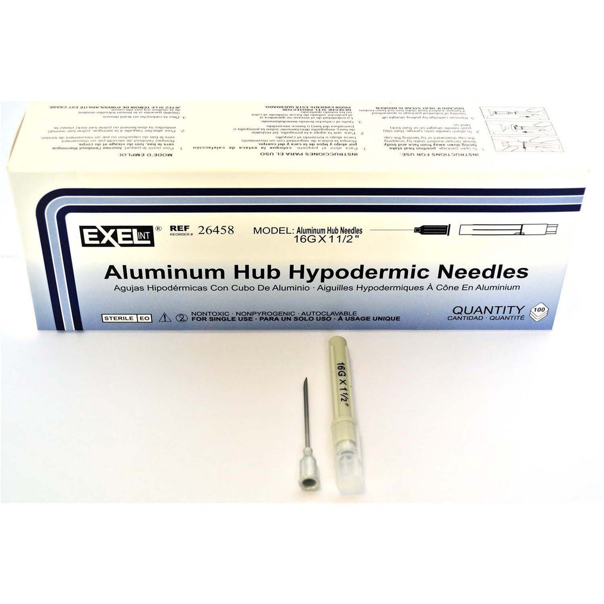 Hypodermic Needles with Aluminium Hub - 16 g x 2 in - product image 1