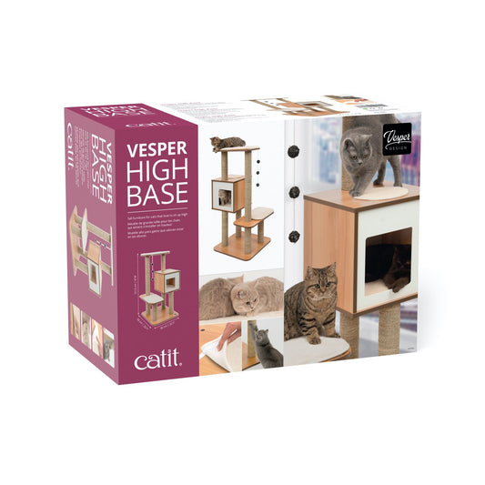 V-High Base Cat Tree Vesper for Cats 121.5 cm 1 Cat Tree - Default Title - product image 2