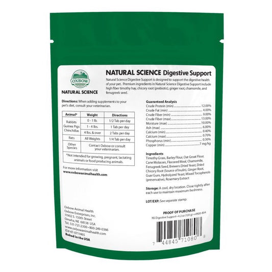 Natural Science Digestive Support for Small Pets (Original) 120 g Bag of 60 Tablets - view 2