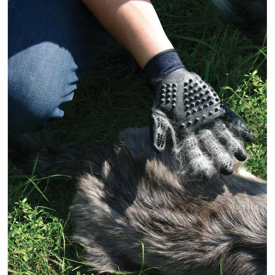 2-in-1 Grooming Gloves for Cats, Dogs, Horses and Small Pets (Blue) Kit of 2 Gloves - Default Title - product image 4