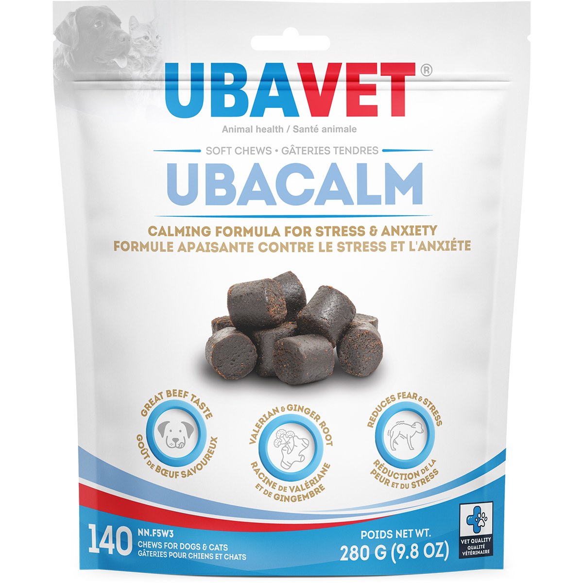 Ubacalm Soft Chews for Cats and Dogs - 140 Soft Chews - product image 1