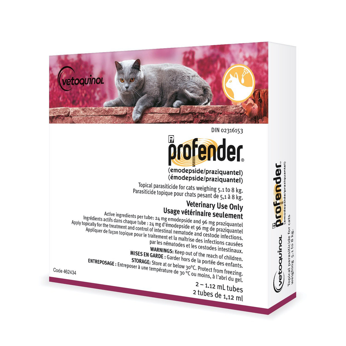 Profender for Cats, 5.1 - 8 kg (Red), 2 Tubes
