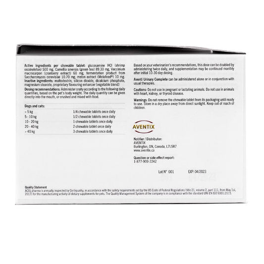 Aventi Urinary Complete (Vegetables) for Cats and Dogs 120 Tablets - Default Title - product image 2