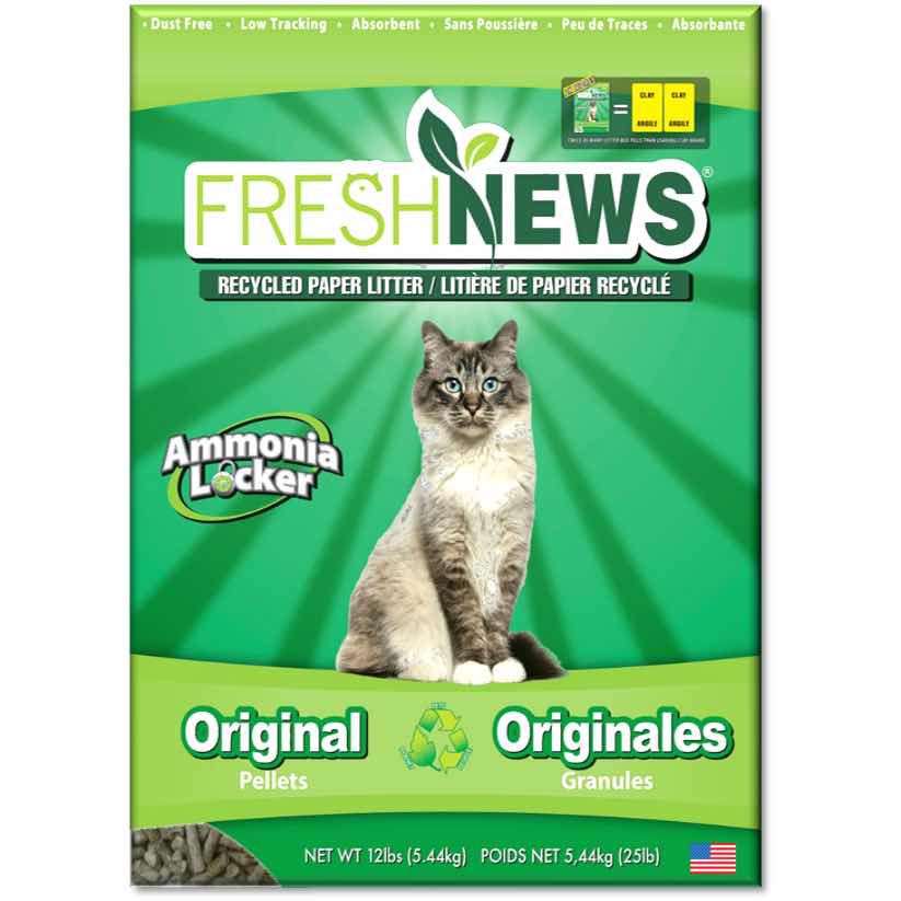 Fresh News Recycled Paper Litter for Cats 12 lb Bag - Default Title - product image 1