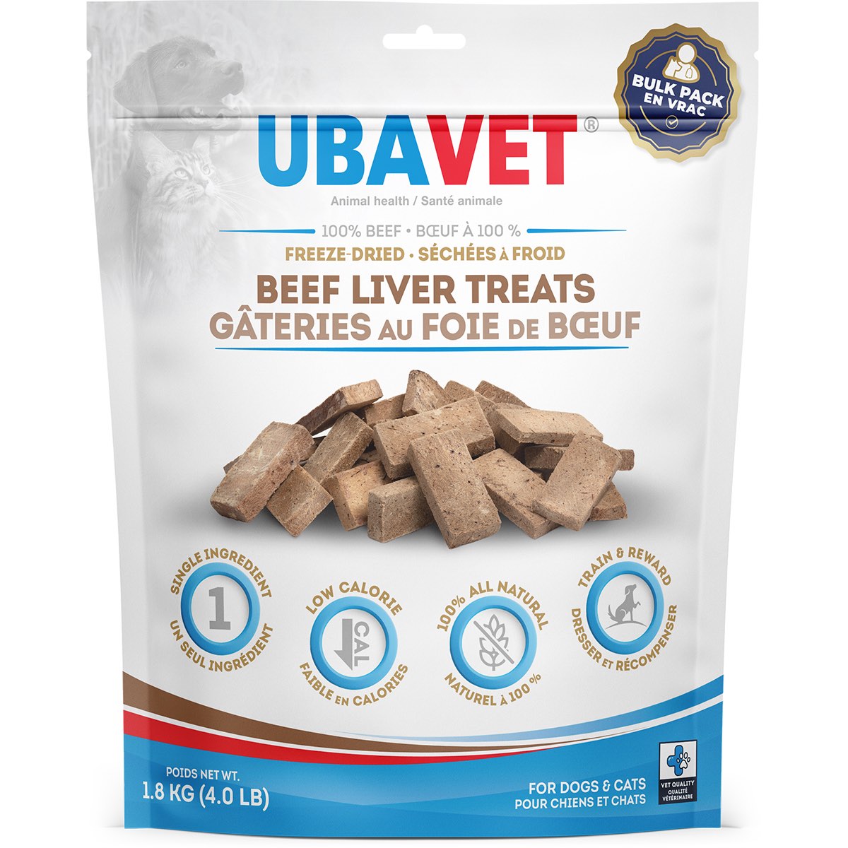 Freeze Dried Beef Liver Treats for Cats and Dogs - 1800 g - product image 1