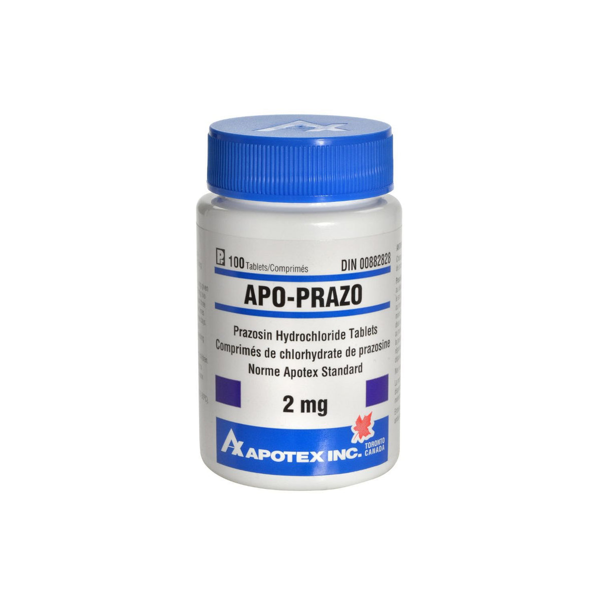 Apo-Prazo Tablet, 2 mg, 100 Tablets