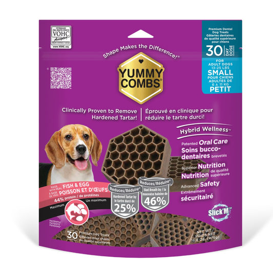 Yummy Combs Dental Treats for Small Dogs - Fish and Egg - product image 1