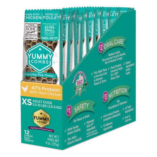 Yummy Combs Dental Treats for Xsmall Dogs Trial Sizes - Chicken - product image 1