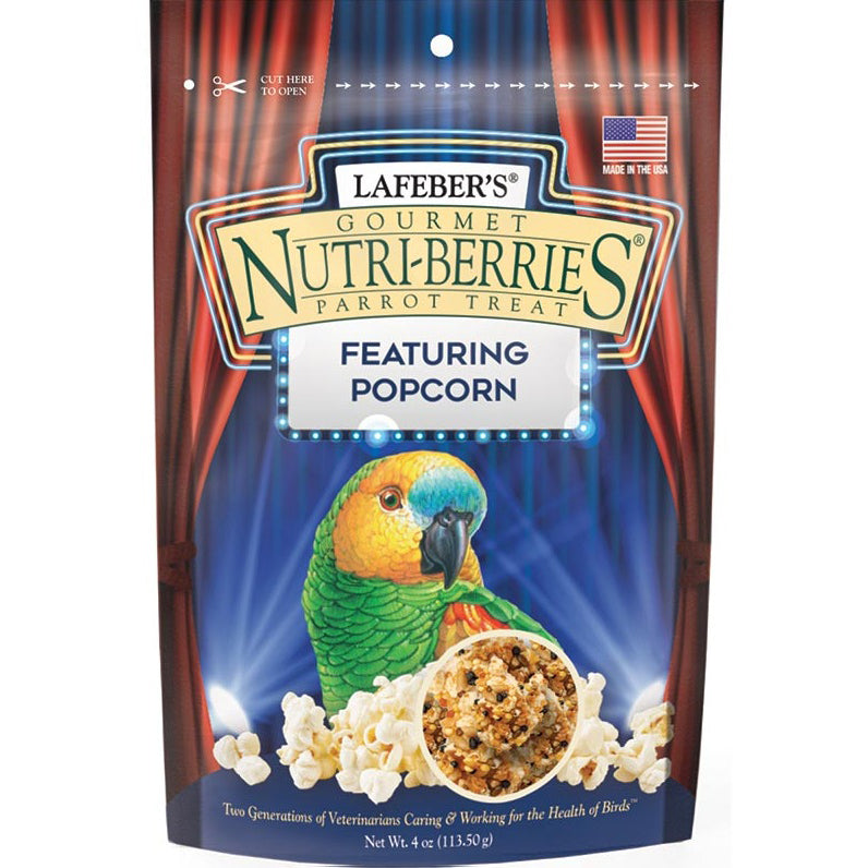 Nutri-Berries Popcorn for Parrots for Birds (Original) 113.5 g Bag - Default Title - product image 1