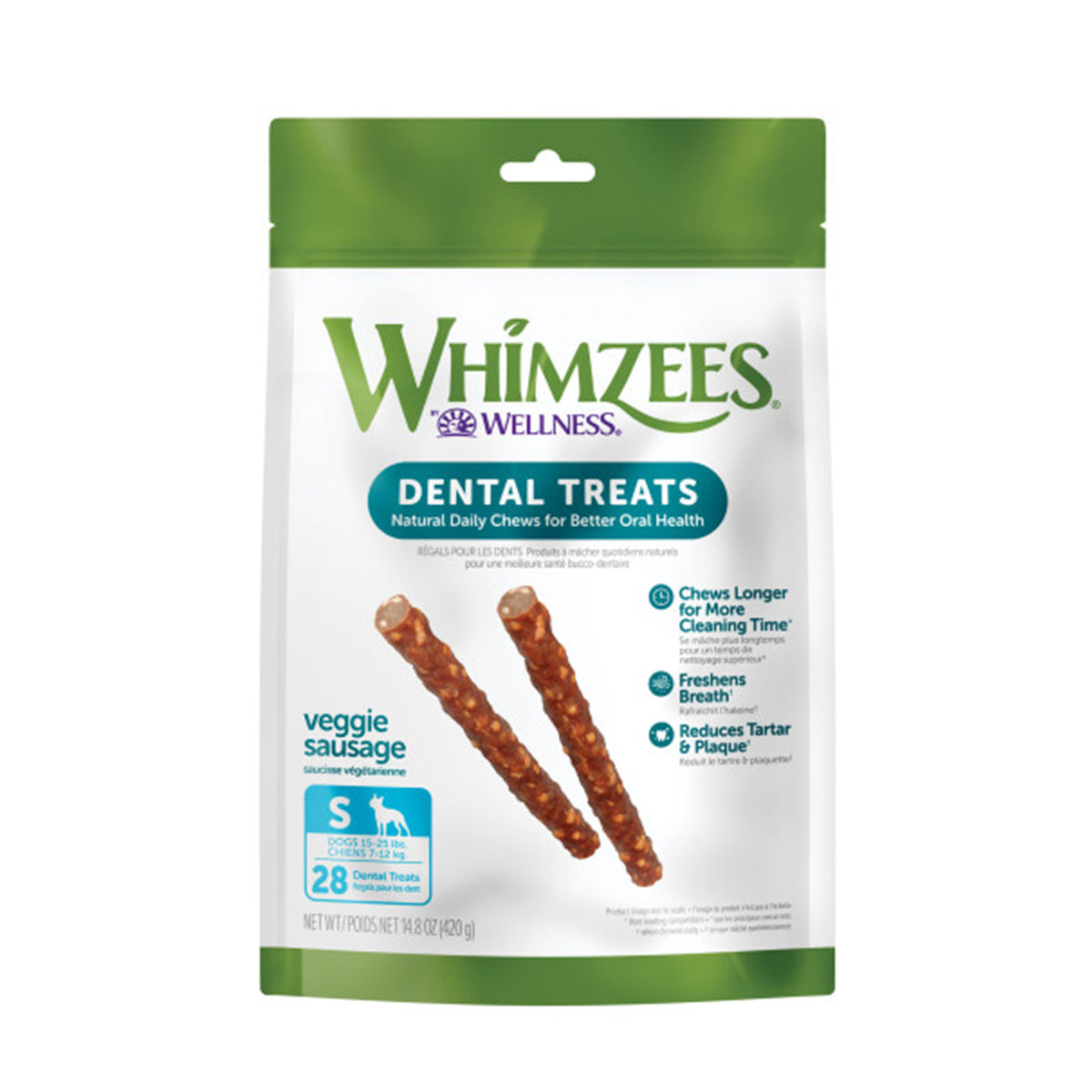 Whimzees Veggie Sausage for Small Dogs (Original) 28 Units - Default Title - product image 1