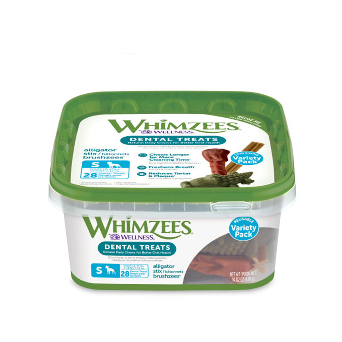 Whimzees Dental Treats for Small Dogs Variety Pack (Original) 56 Units - Default Title - product image 1