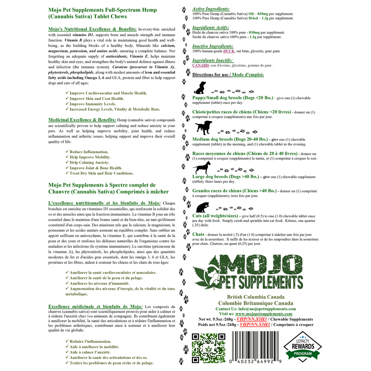 Hemp Supplement for Cats and Dogs - Duck - product image 4