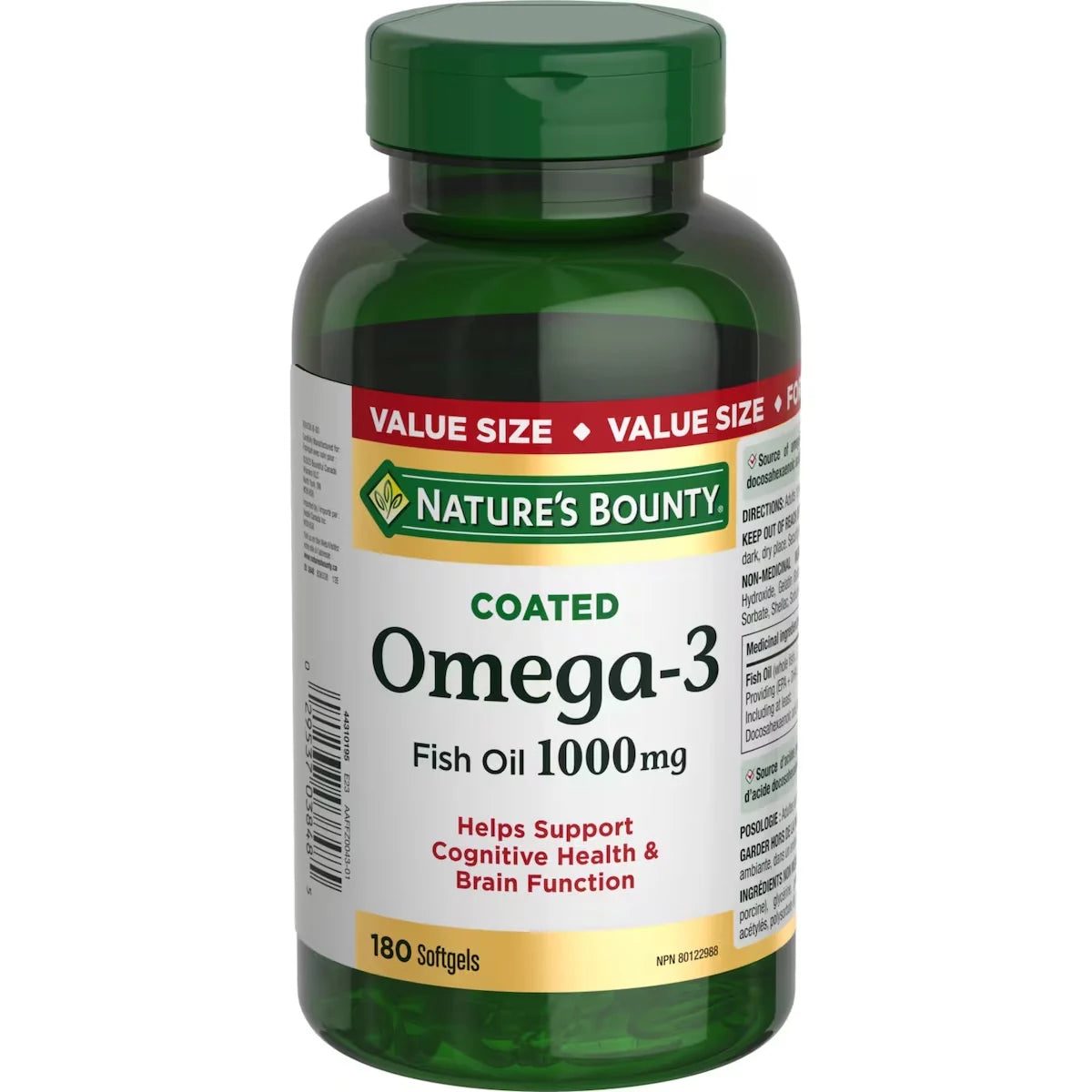 Natures Bounty Omega-3 Fish Oil, 1000 mg, Softgels product image