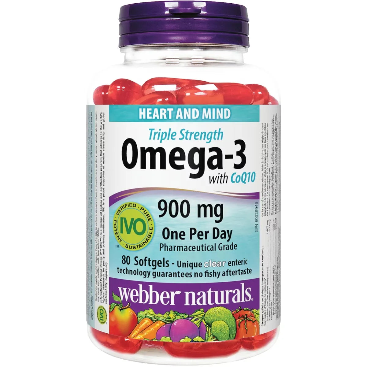 Webber Omega-3 with CoQ10 Triple Strength 900 mg product image