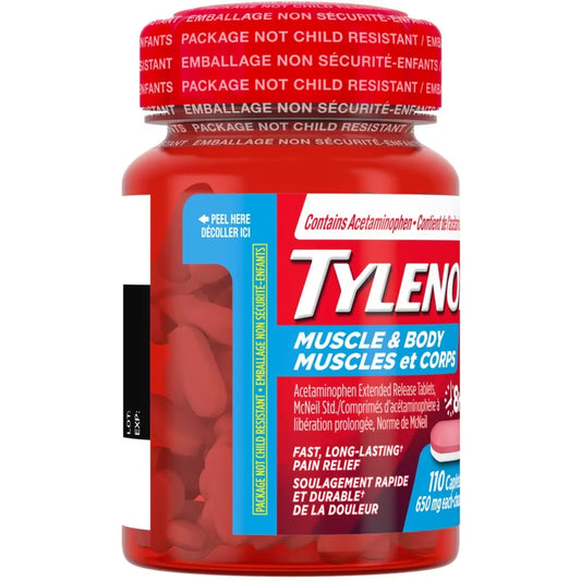 Tylenol Muscle Aches & Body Pain Relief Acetaminophen product detail