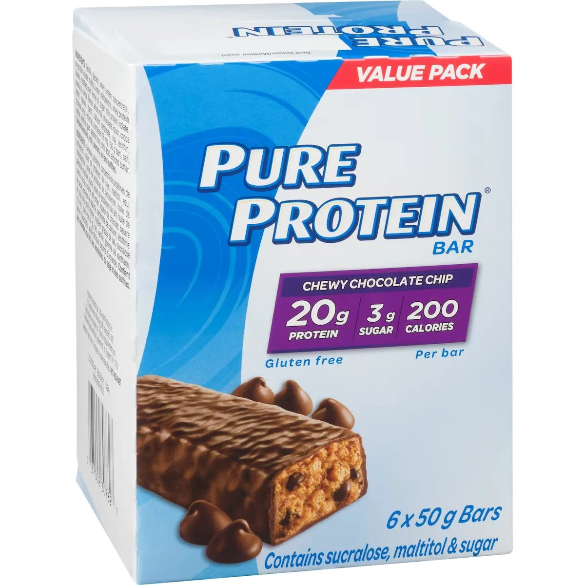 Pure Protein Bars, Chewy Chocolate Chip, Gluten Free Snack Bar product detail