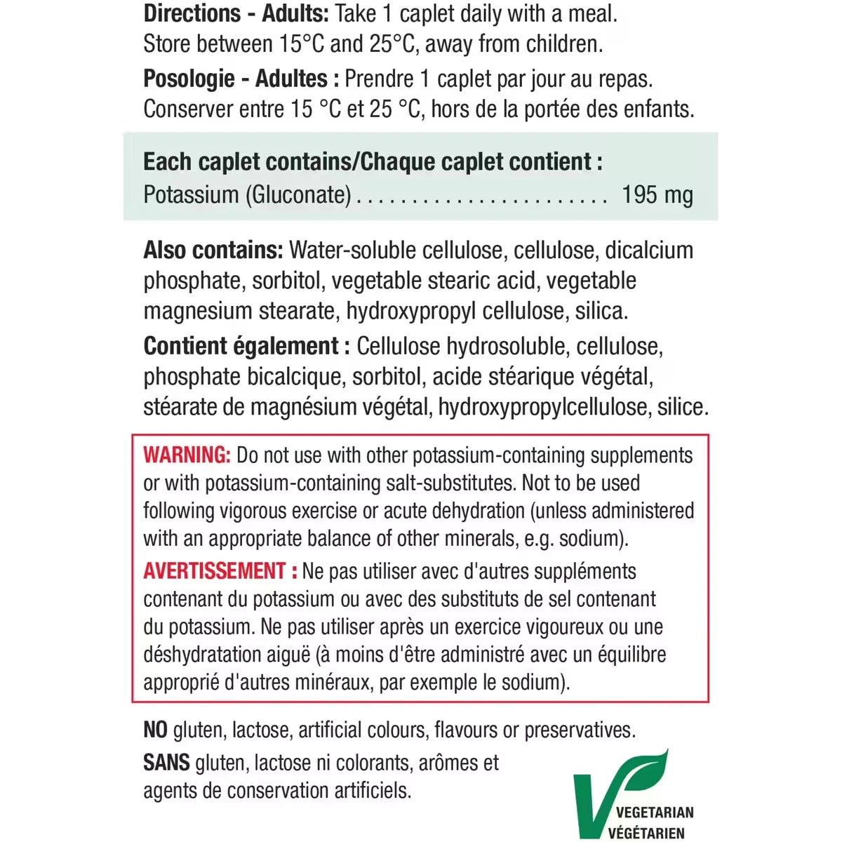 Jamieson Potassium 195 Mg Timed Release product detail