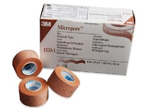 Solventum Micropore Medical Tape 1in x 10yd Tan - Box of 12