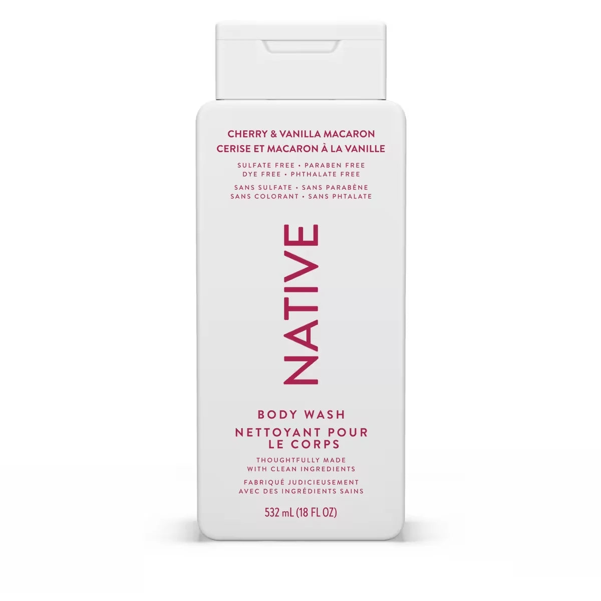 Native Natural Body Wash, Cherry Vanilla & Macaron, Sulfate Free, Paraben Free product image