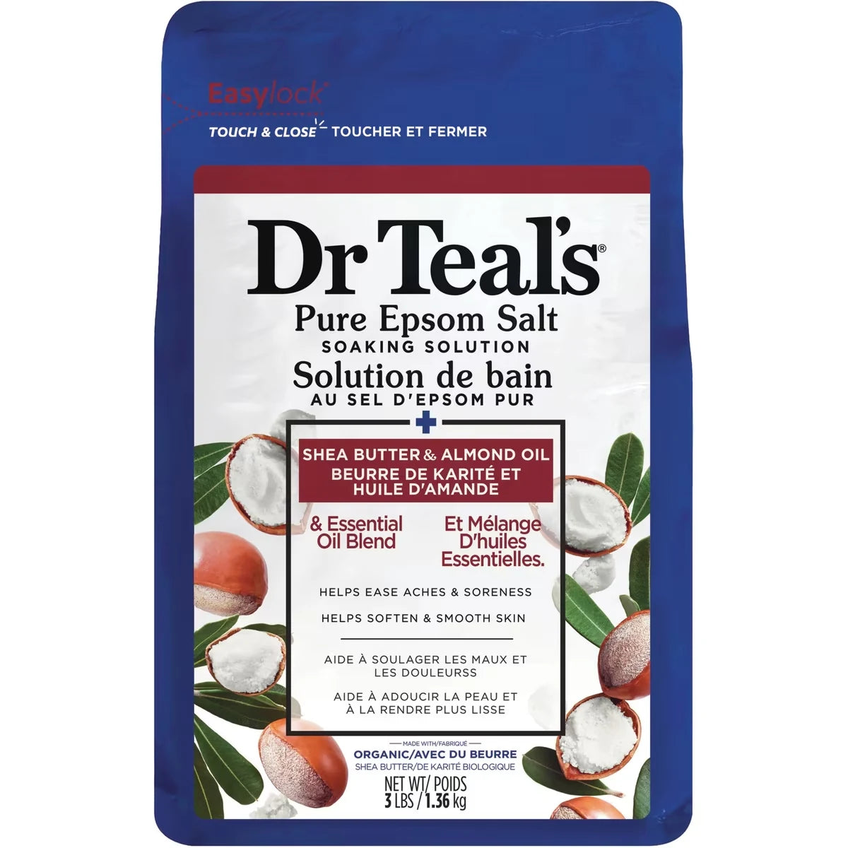 Dr Teal's Pure Epsom Salt Soak, Soften & Moisturize with Shea Butter & Almond Oil alternate view