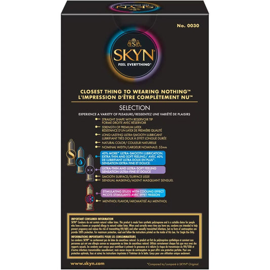 Skyn Selection Original 10 Count Natural Latex Free Lubricated Condoms product detail