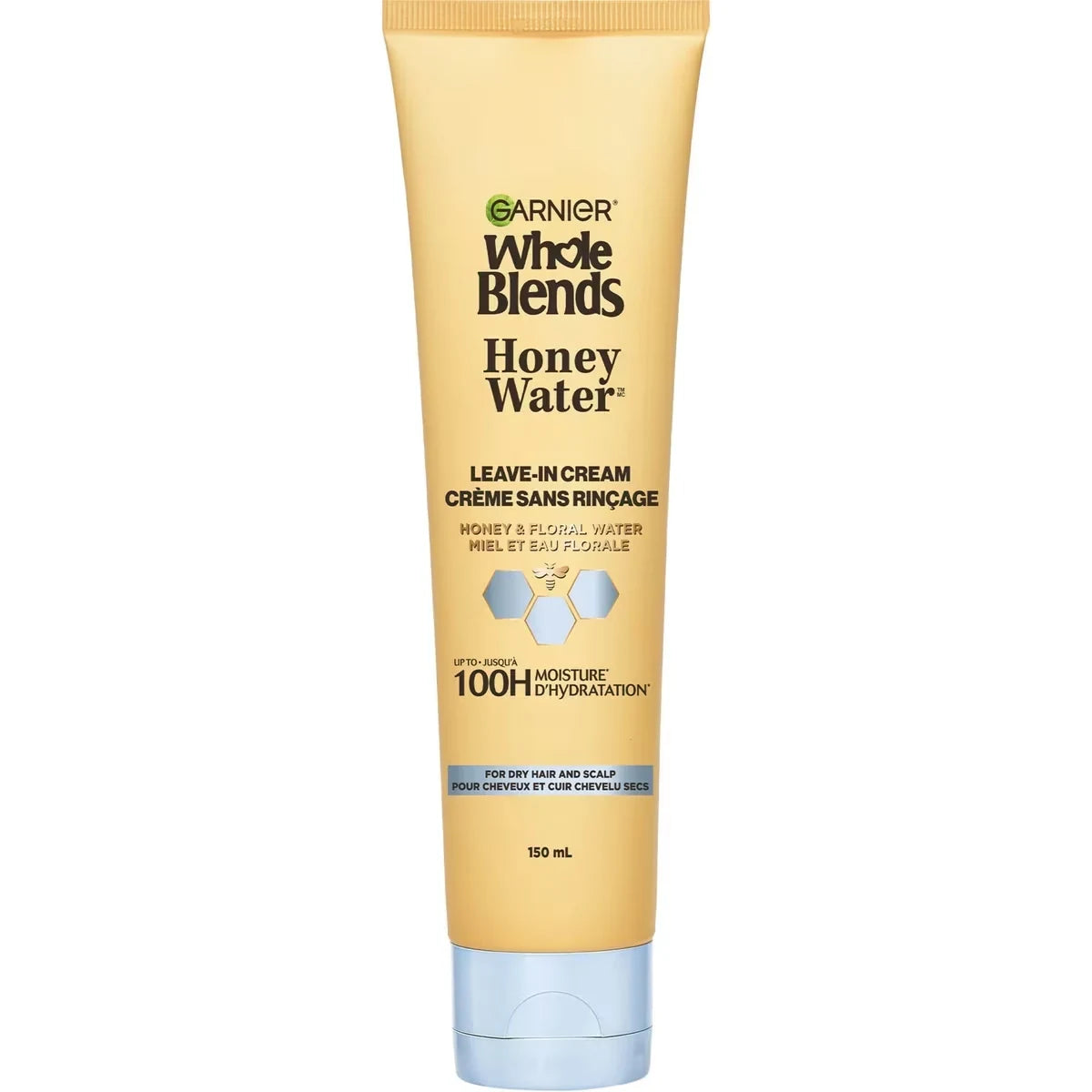 Garnier Whole Blends Honey Water Moisture Restoring Leave In Cream, for Dry Hair & Scalp product package