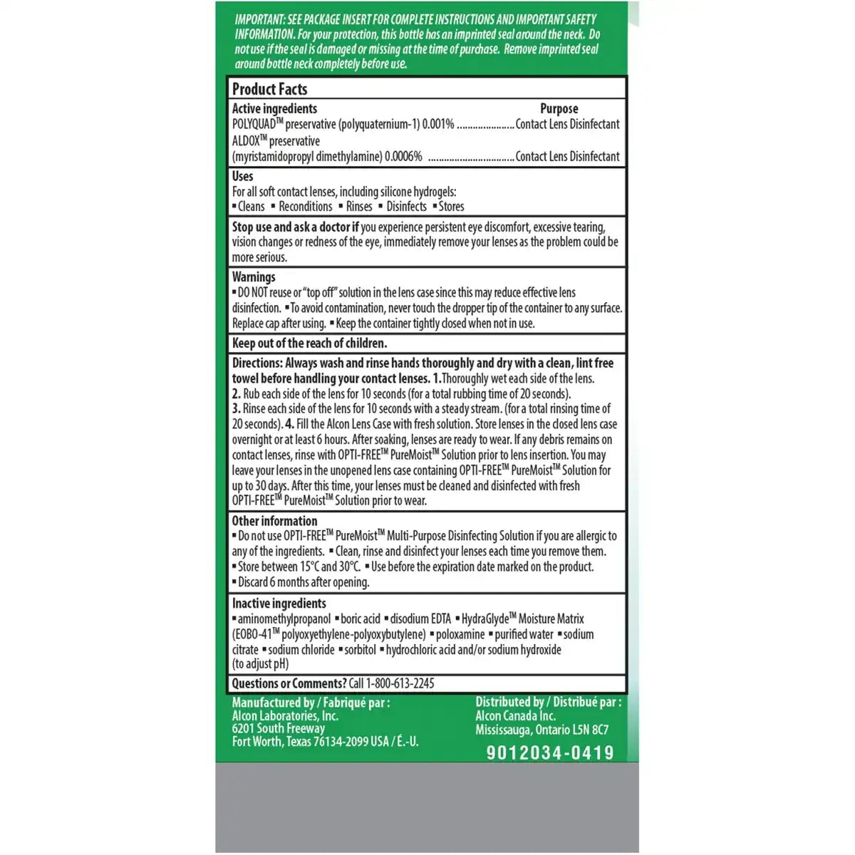 Opti-Free PureMoist® Travel product detail