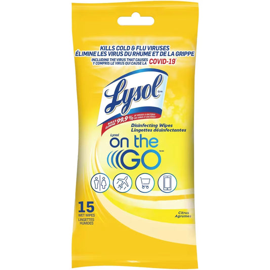 Lysol Disinfecting Wipes - On the Go - Citrus view 2