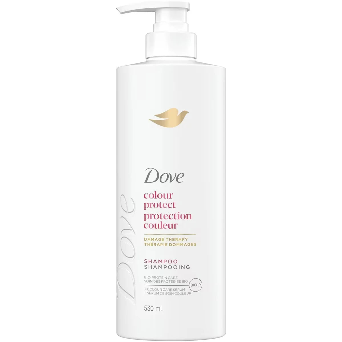 Dove Colour Protect Shampoo for Colour Treated Hair, with Liquid Bio-Protein Care, 530 ML front package