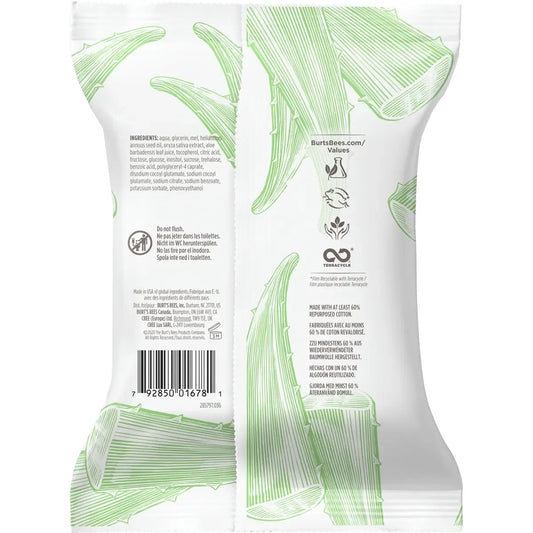 Burt's Bees Sensitive Facial Cleansing Towelettes with Cotton Extract product detail