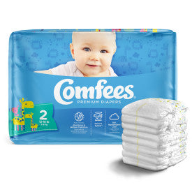 Attends 41538 - Comfees Baby Diapers - Size 2 - 4 Bags Of 42