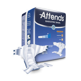 Attends 37740 - Attends Bariatric Briefs, 4x-Large - Waist Size Up To 106" - 4 Bags Of 8