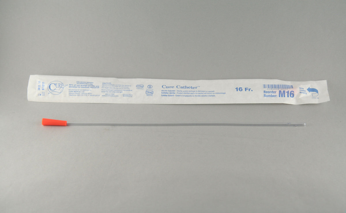 Cure Medical Cure Intermittent Cath Male 16 Fr 16in Straight Tip - Box of 30