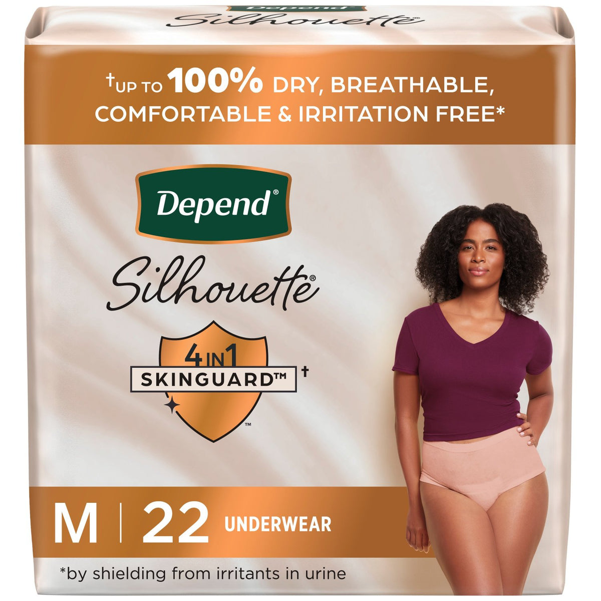 Kimberly Clark Depend Silhouette Maximum Pink Underwear Medium Female Bulk - Package of 22