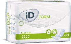 Id (21/Pkg) Id Form Super Shaped Pads, 2 Piece System, Size 2, 2900 mL Absorbency - Case of 6