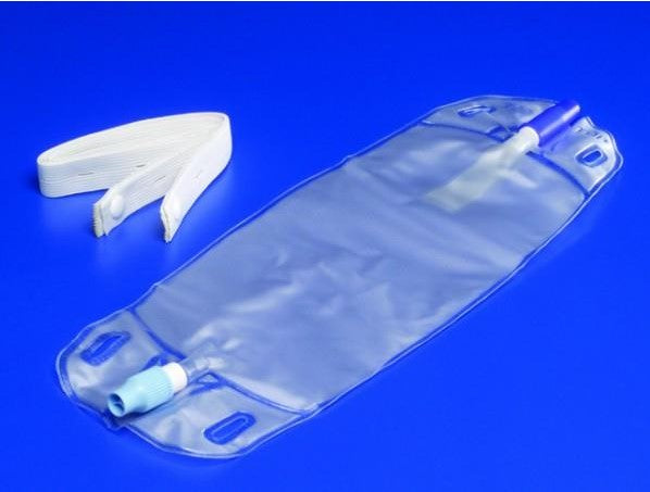 Covidien / Medtronic Curity Urine Leg Bag 17oz (500 mL) Anti-Reflux Valve With Leg Straps - Each