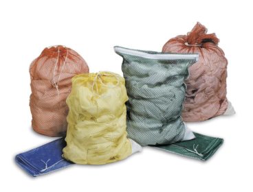 Medline Laundry Hamper Bag 30" x 40" Mesh With Drawcoard & I.D Patch, Yellow - Each