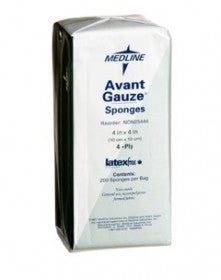 Medline Avant Gauze Sponge 10 cm x 10 cm 4-Ply Non-Woven Non-Sterile - Pack of 200