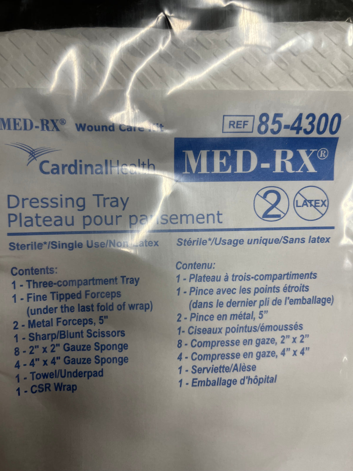 Med Rx Wound Care Dressing Tray, Latex-Free, Sterile - Each