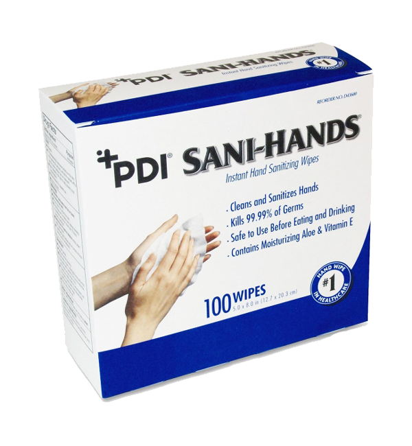 Pdi Sani-Hands Alc Anti-Microbial Alcohol Gel Hand Wipe Individual Packet - Box of 100