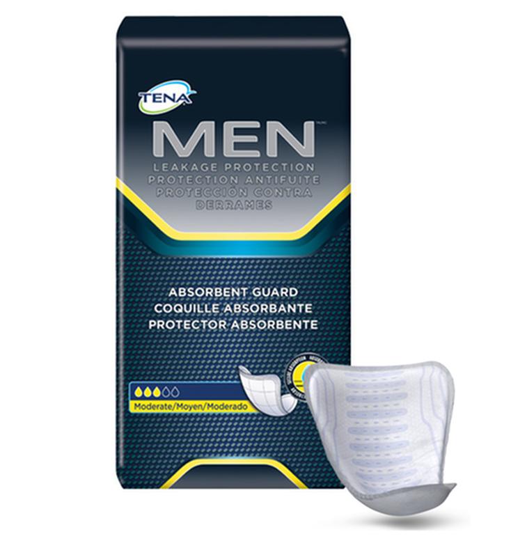 Tena Cs/6pkg (20/Pkg) Tena For Men Maximum Guard One Size Non-Woven Backsheet With Adhesive Strip White